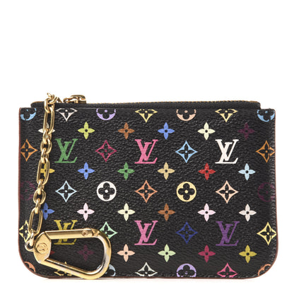 Louis Vuitton Monogram Multicolor Key Pouch Black Violet 1 of 6