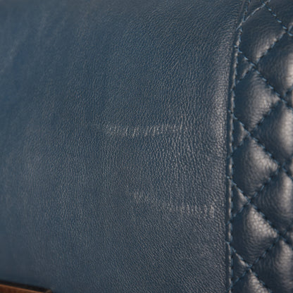 Chanel Calfskin New Medium Boy Reverso Flap Blue 11 of 11