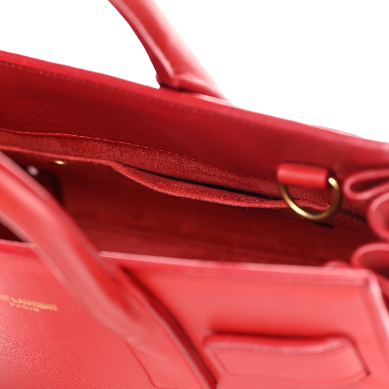 Saint Laurent Calfskin Nano Sac De Jour Lipstick Red 10 of 15