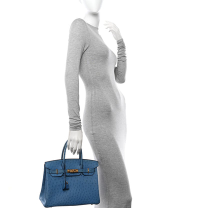 Hermes Ostrich Birkin 30 Mykonos 2 of 12