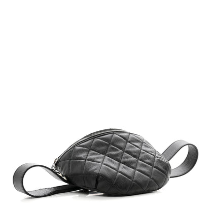 Chanel Grained Calfskin Quilted Waist Belt Bag Black 4 of 10