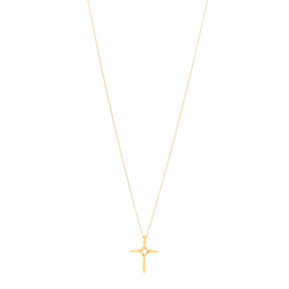 Tiffany 18K Yellow Gold Elsa Peretti Infinity Cross Pendant Necklace 1 of 6