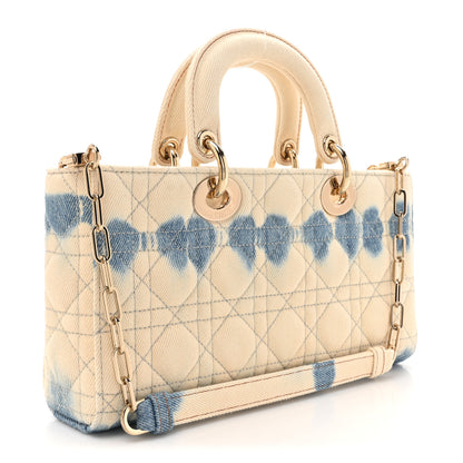 Christian Dior Denim Cannage Lady D-Joy White Blue 3 of 10