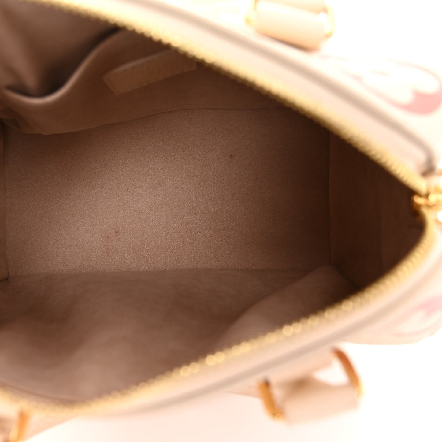 LOUIS VUITTON Empreinte Monogram Giant Speedy Bandouliere 20 Creme Rose Trianon