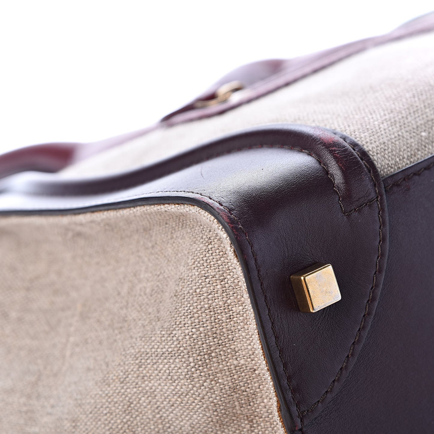 Calfskin Linen Mini Tri-Color Luggage