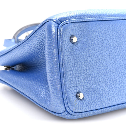 Christian Dior Metallic Bullcalf Mini Diorissimo Tote Blue 10 of 11
