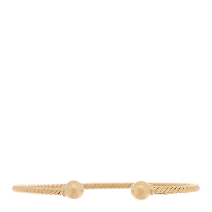 David Yurman 18K Yellow Gold 2.6mm Solari Cablespira Bracelet 1 of 4