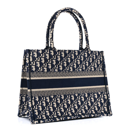 Christian Dior Oblique Medium Book Tote Blue Multicolor 3 of 9