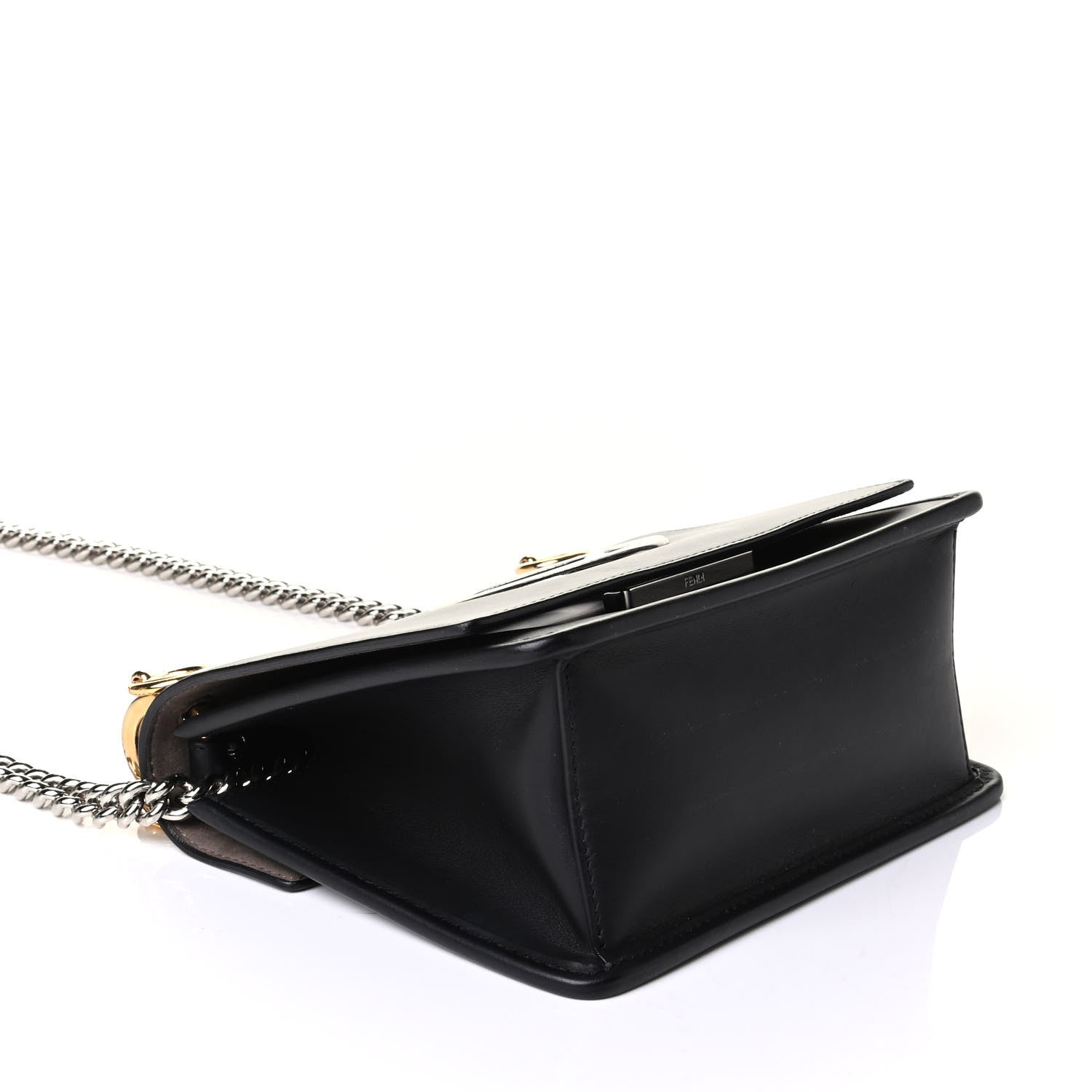 Fendi Vitello Century Opaco F is Fendi Small Kan I Shoulder Bag Black 3 of 6