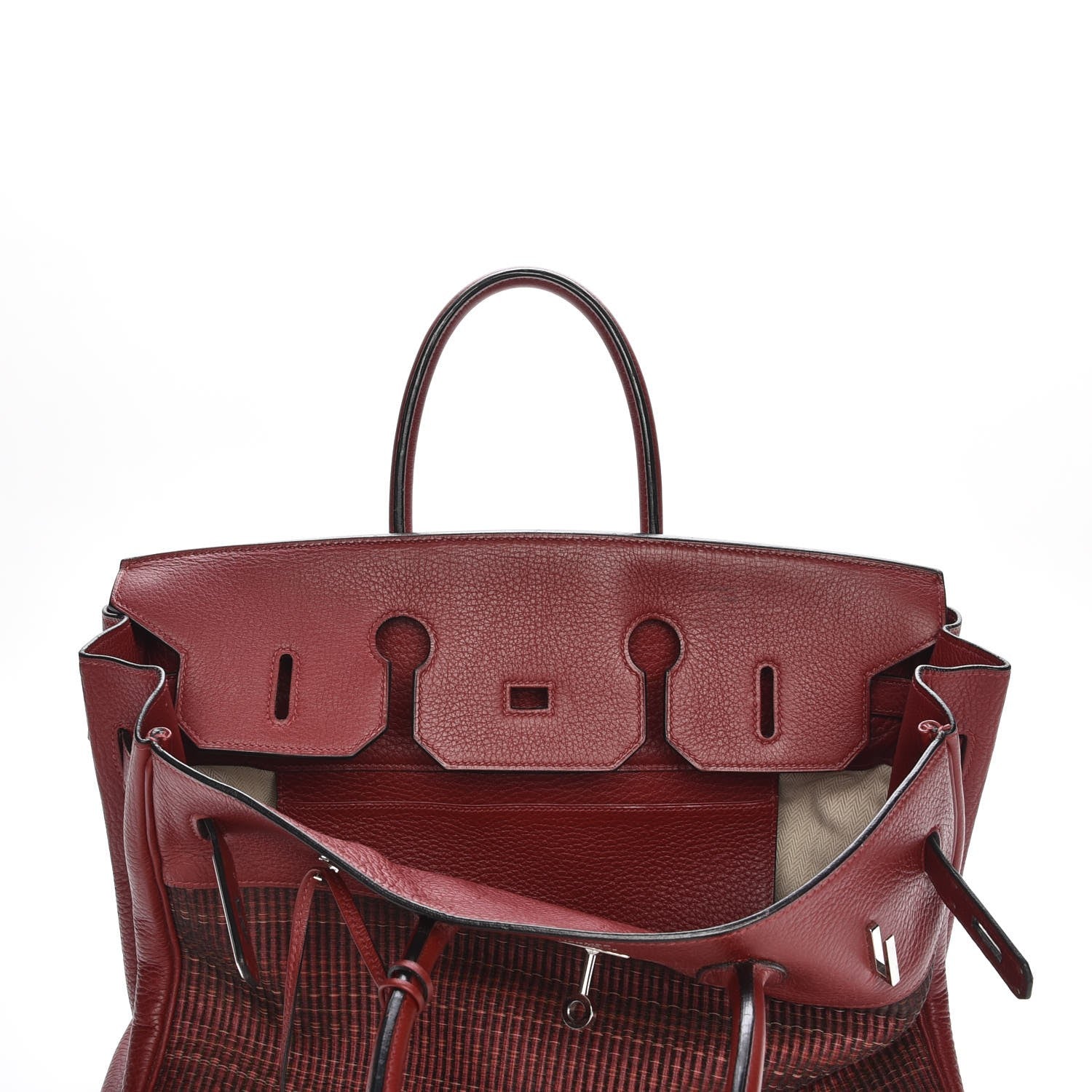 Hermes Taurillon Clemence Crinoline Birkin 35 Rouge H 8 of 25