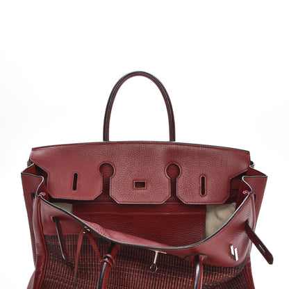 Hermes Taurillon Clemence Crinoline Birkin 35 Rouge H 8 of 25
