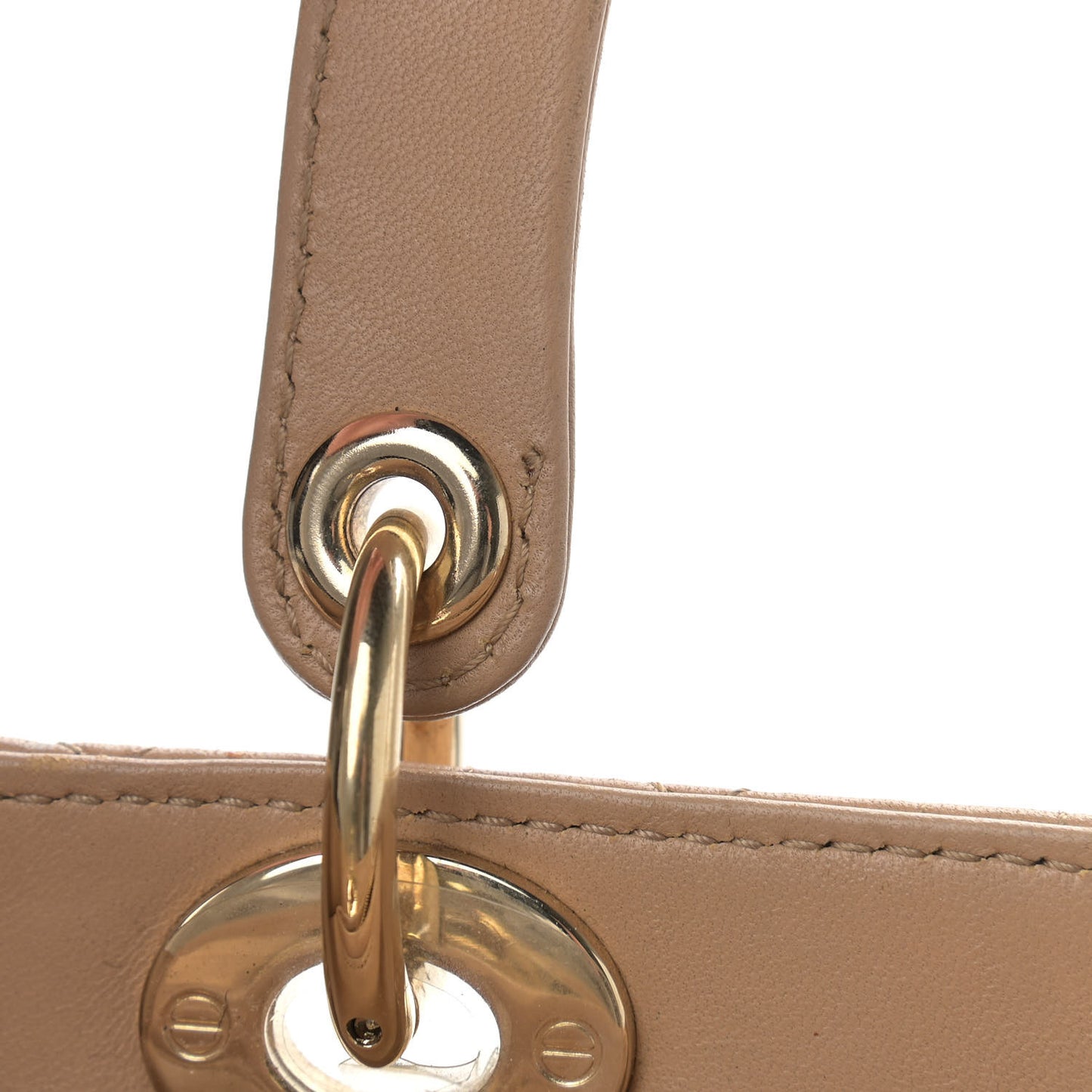 Lambskin Cannage Medium Lady Dior Beige