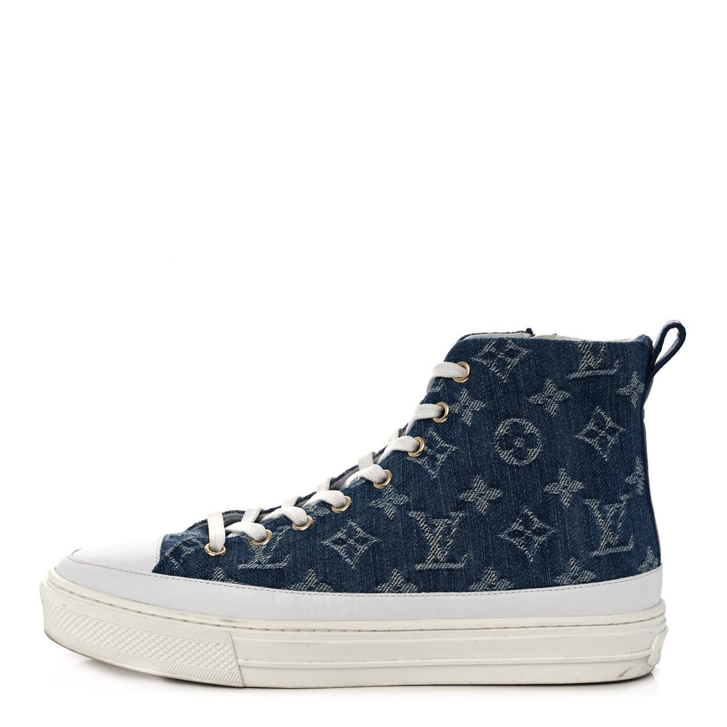 Denim Monogram Stellar Sneaker Boots 38 Bleu Jeans Blue