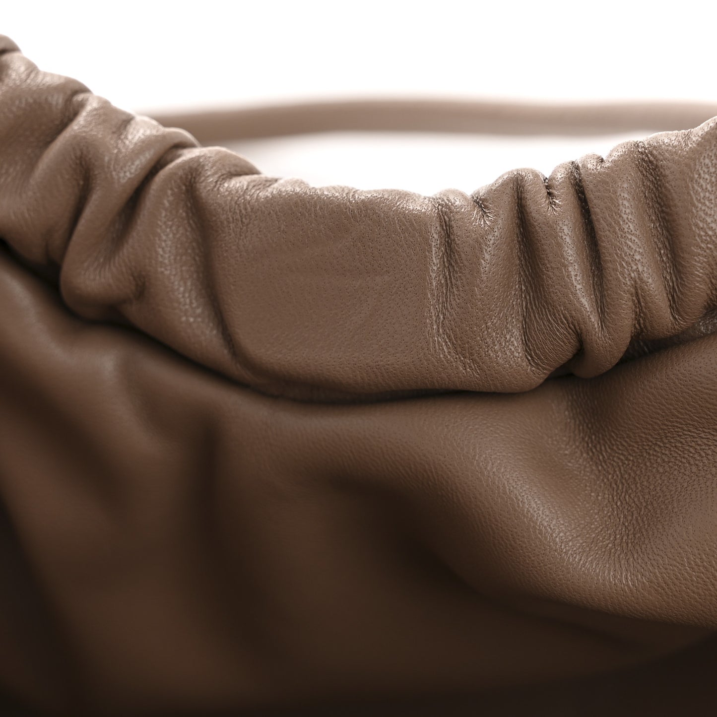 Lambskin Cloud Oversized Clutch Biscotto