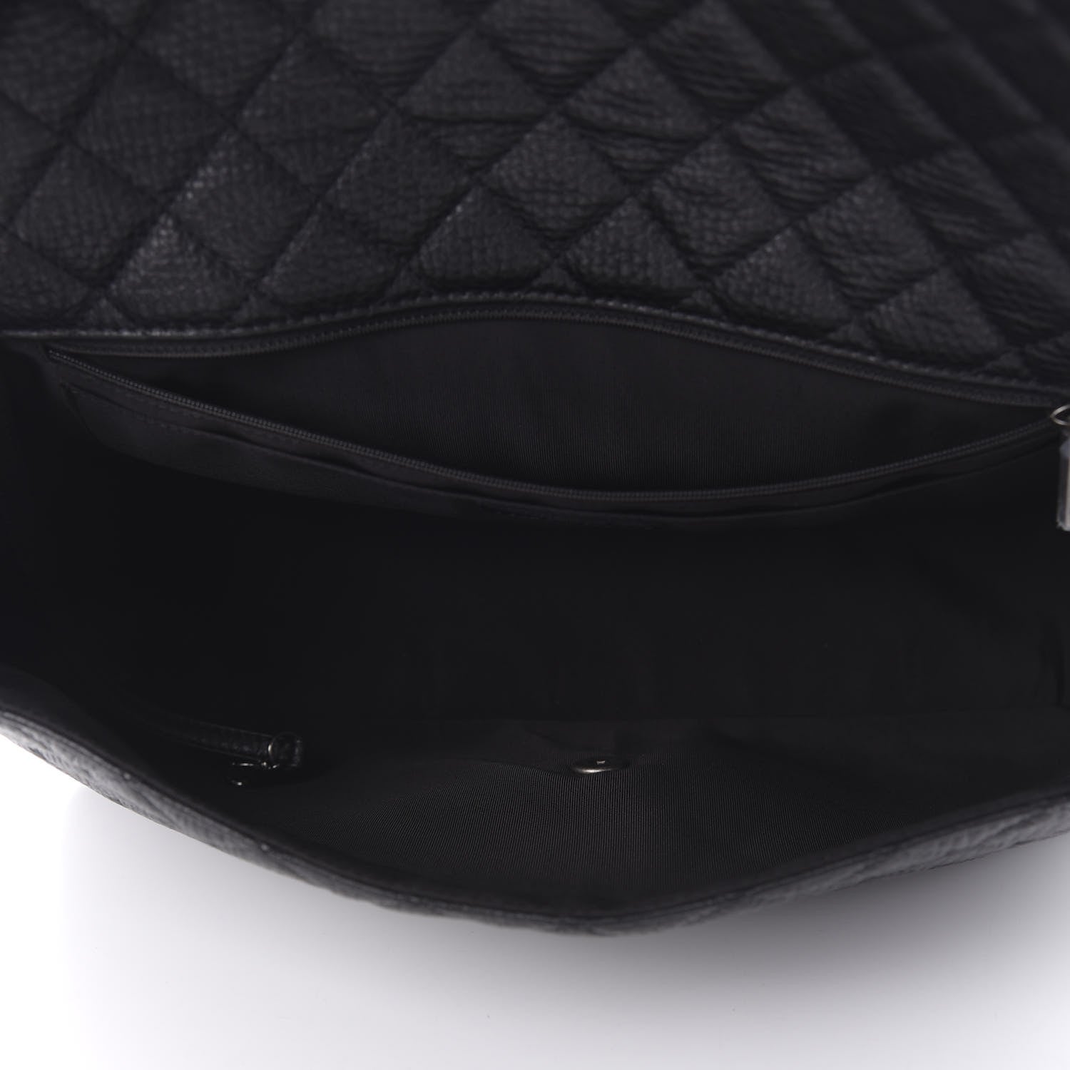 Chanel Calfskin Quilted XXL Travel Flap Bag Black 5 of 10