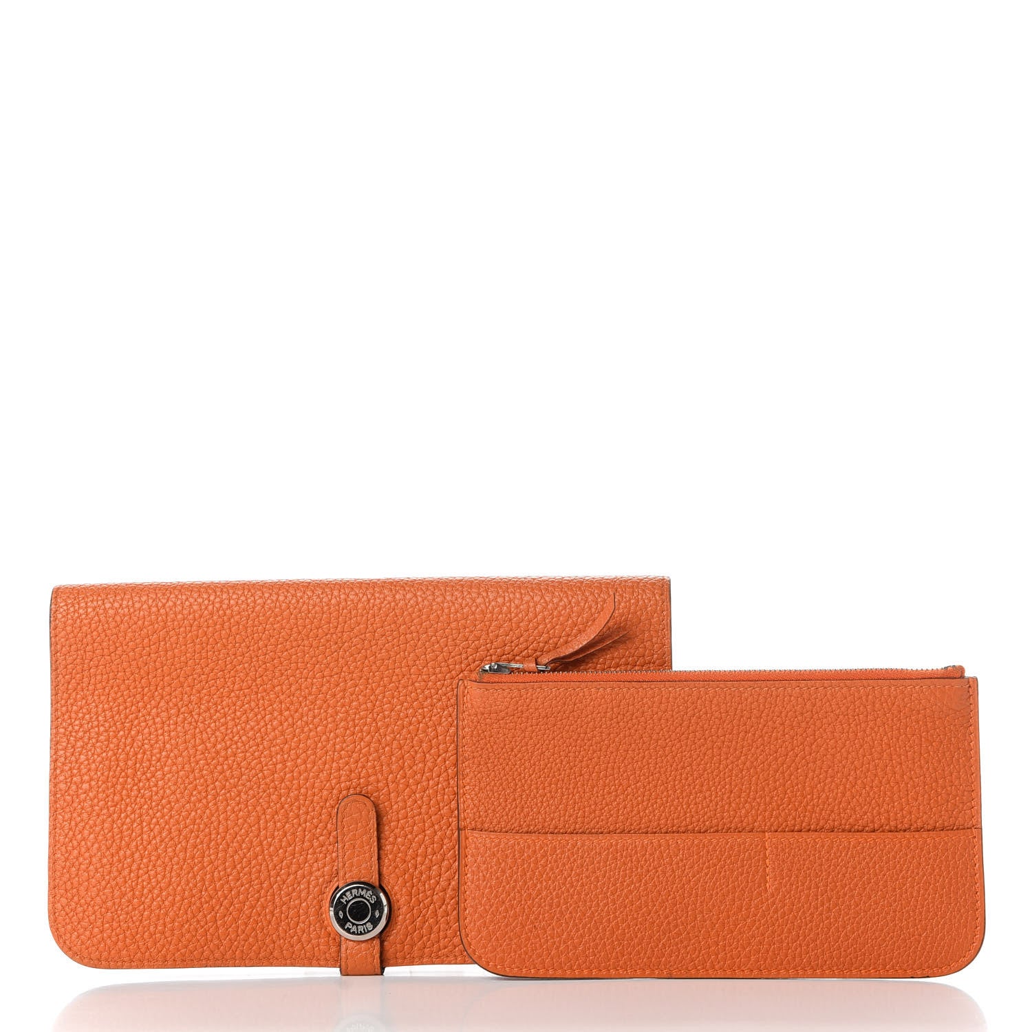 Hermes Togo Dogon Duo Wallet Orange 2 of 7