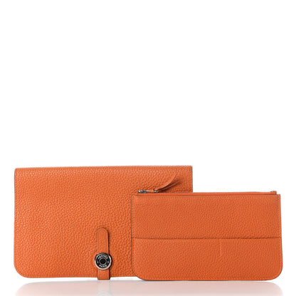 Hermes Togo Dogon Duo Wallet Orange 2 of 7
