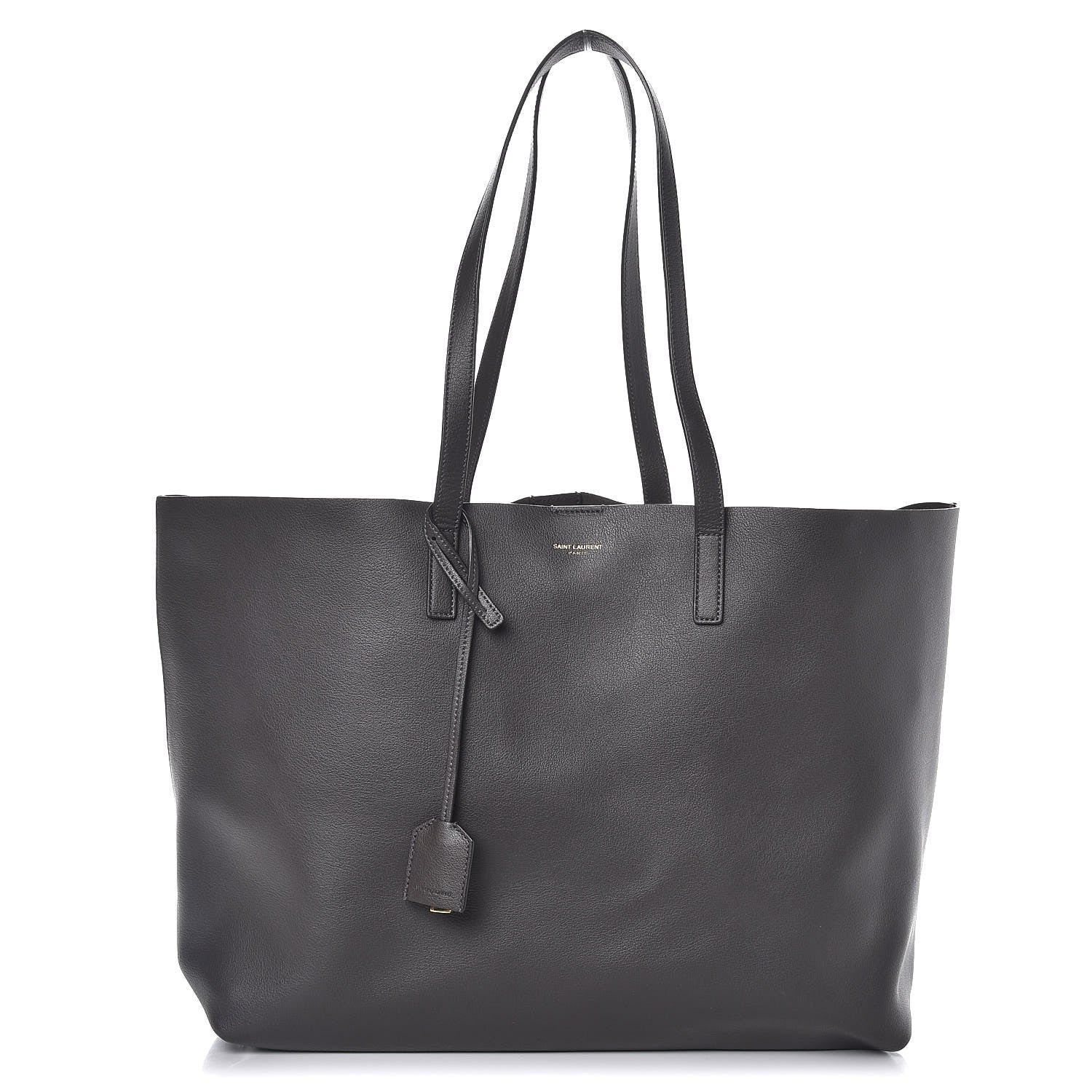 Saint Laurent Calfskin Large Shopping Tote Storm 1 of 8