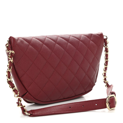 Chanel Caviar Quilted Business Affinity Waist Belt Bag Burgundy 5 of 19