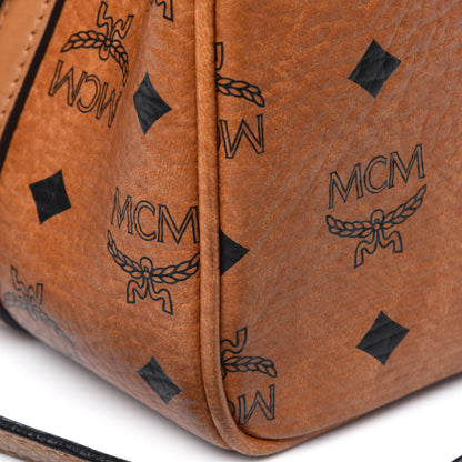 MCM Visetos Dog Bone Boston Bag Cognac 16 of 27