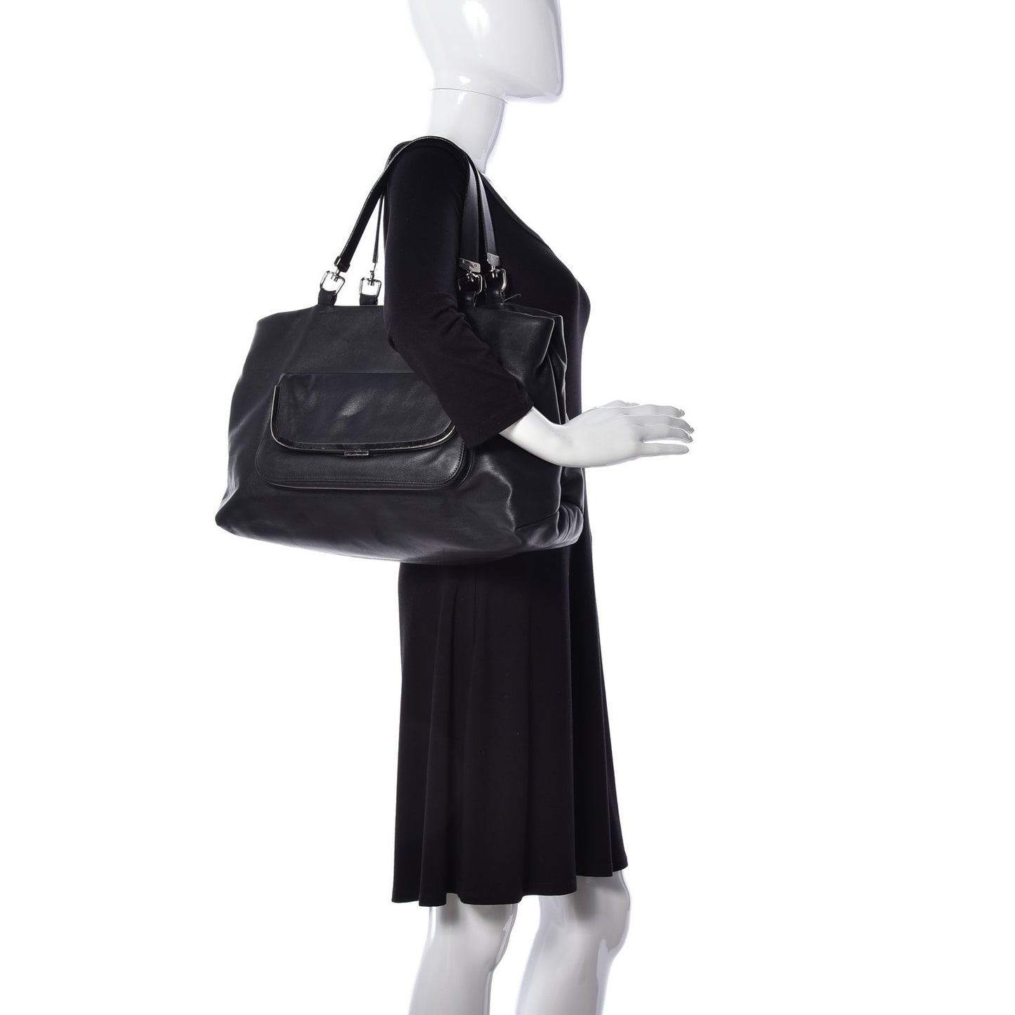 Deerskin Pocket Tote Black