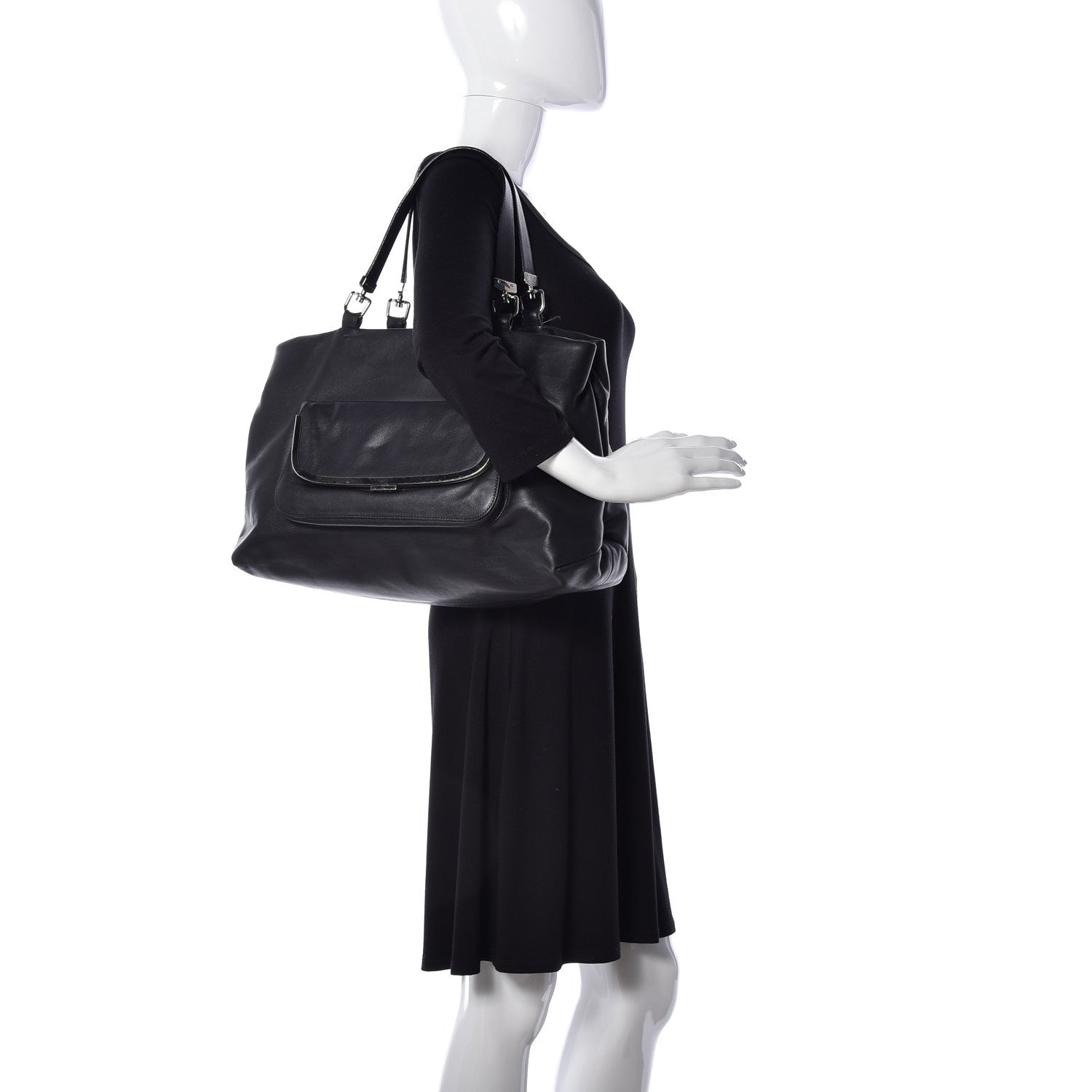 Dolce & Gabbana Deerskin Pocket Tote Black 3 of 19