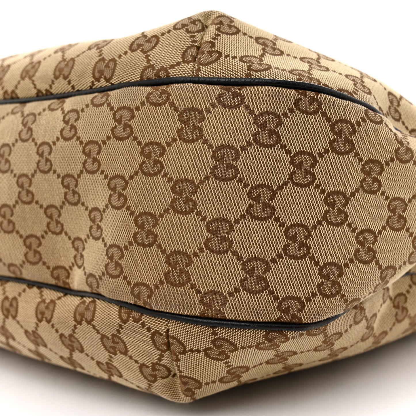 Monogram Large New Ladies Web Hobo Dark Brown