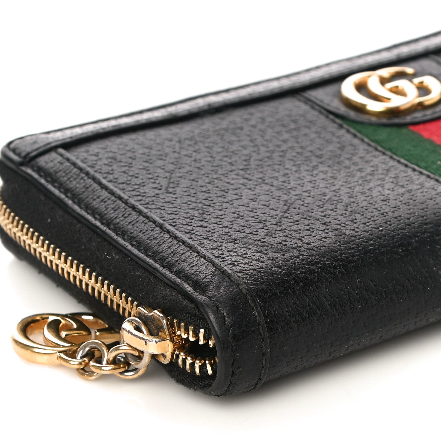 Gucci Calfskin Web Ophidia Zip Around Wallet Black 8 of 12