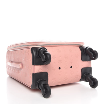 MCM Calfskin Ottomar Monogram Trolley Wheeled Suitcase Pink Blush 4 of 7