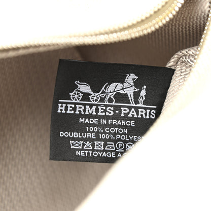 Hermes Canvas Large Bride-A-Brac Pouch Jaune Citron 6 of 9