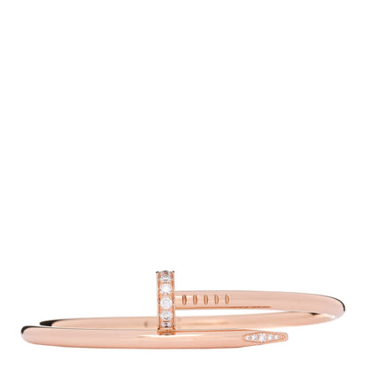 Cartier 18K Pink Gold Diamond Juste Un Clou Bracelet 16 1 of 4