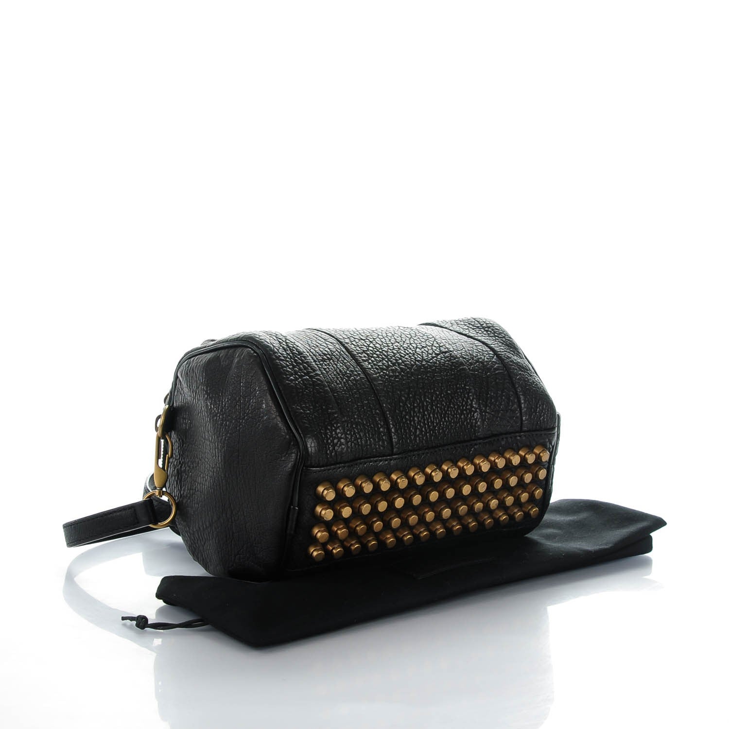 Alexander Wang Pebbled Lambskin Rockie Black Antique Brass Hardware 4 of 7