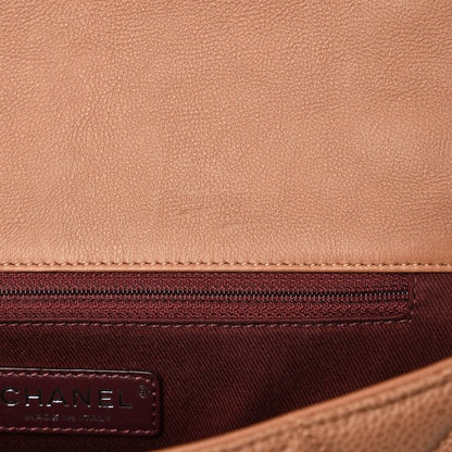 Chanel Caviar Iridescent Calfskin Quilted Medium Daily Carry Messenger Brown 18 of 19