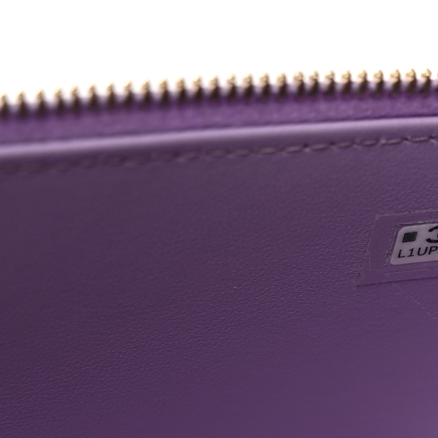 Chanel Lambskin Quilted Baguette Crystal Top Handle Vanity Case With Chain Purple 15 of 23
