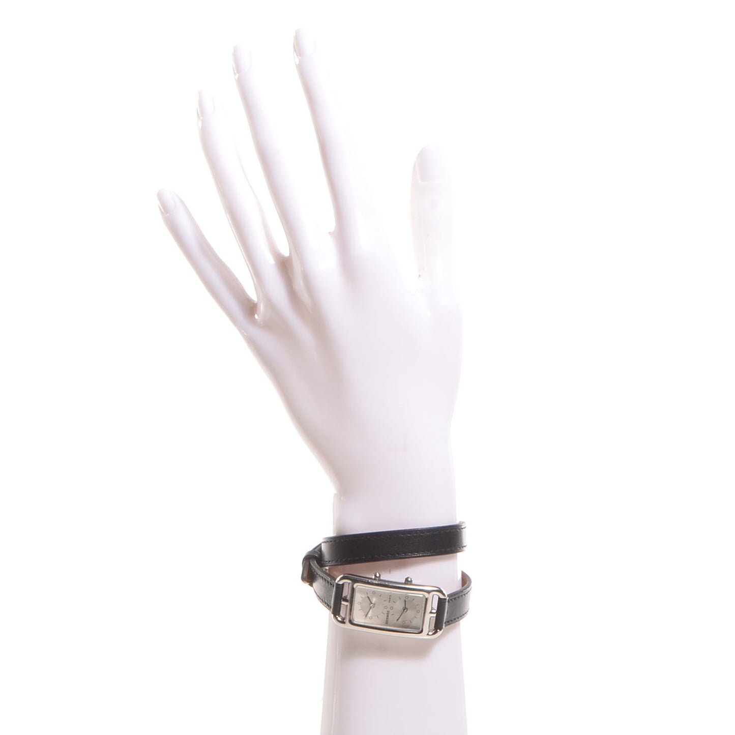 Stainless Steel Barenia 20mm Cape Cod Double Tour Deux Zones Quartz Watch Noir