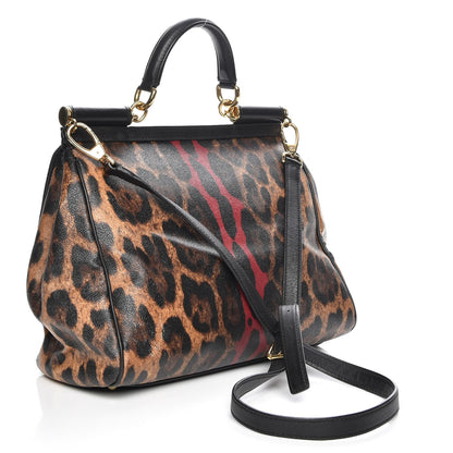 Dolce & Gabbana Leo Crepe Large Miss Sicily Leo Stripe Satchel 4 of 7