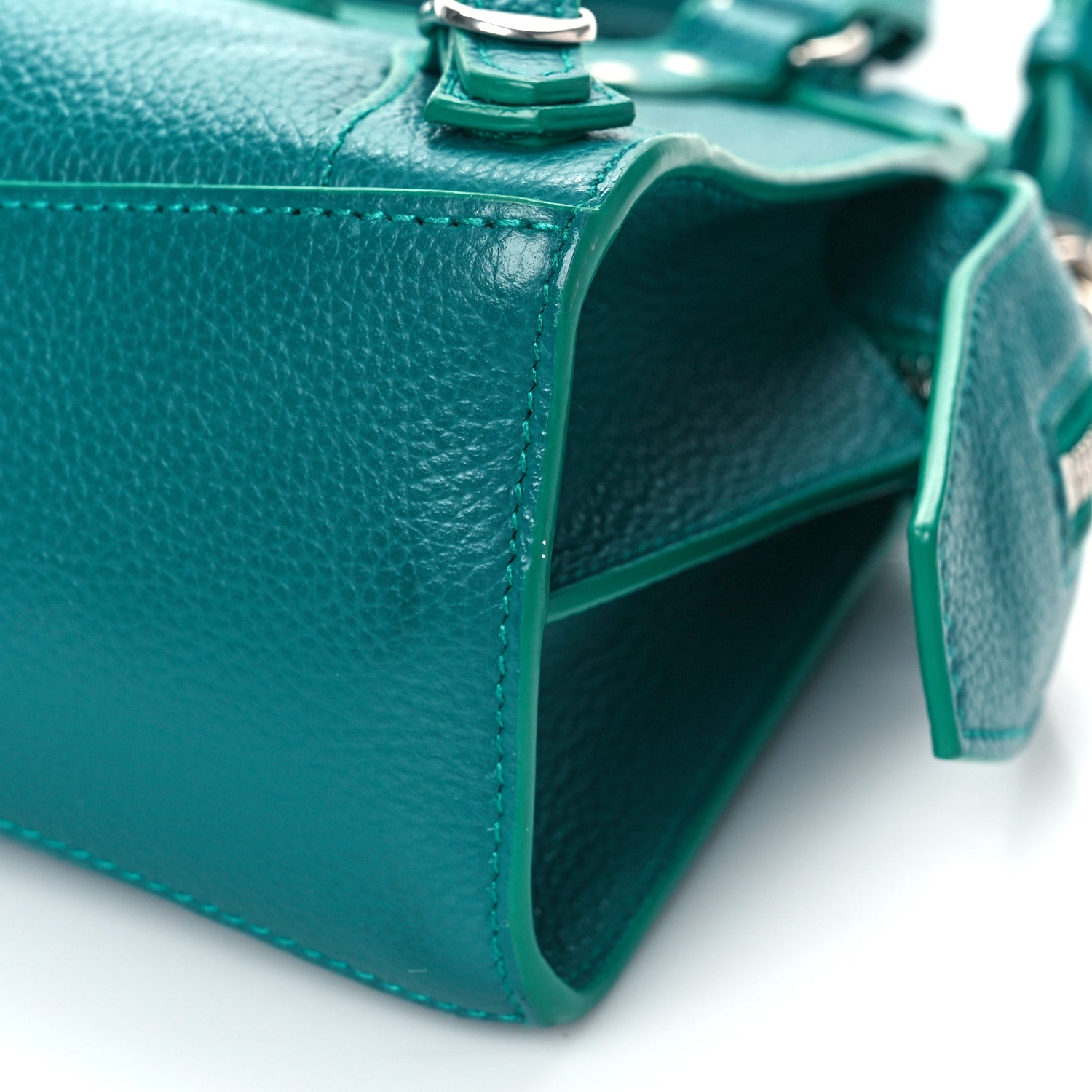 Balenciaga Grained Calfskin Neo Classic Silver Hardware Mini City Jade 8 of 9