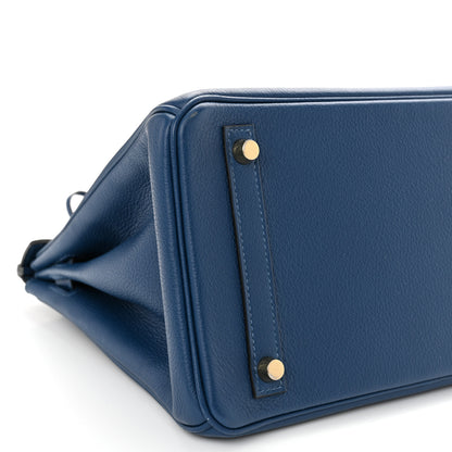 Hermes Taurillon Novillo Birkin 30 Deep Blue 8 of 12