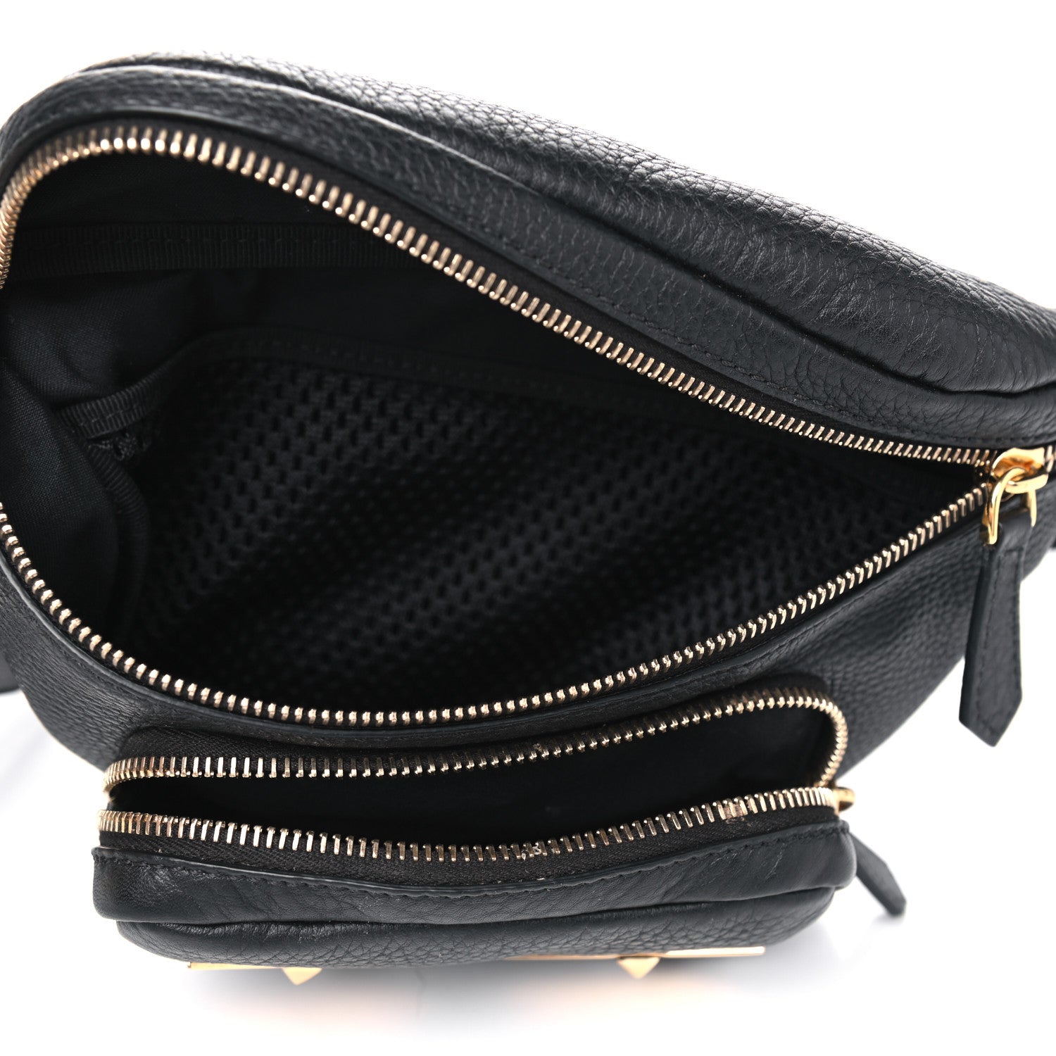 Fendi Cuoio Romano Metal Bug Eyes Pocket Belt Bag Black 4 of 4
