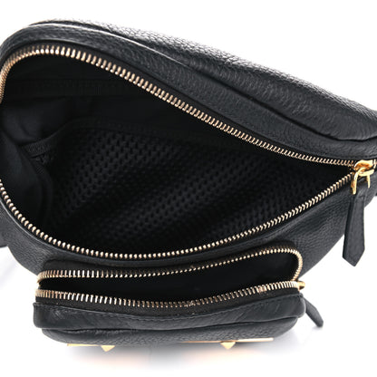 Fendi Cuoio Romano Metal Bug Eyes Pocket Belt Bag Black 4 of 4