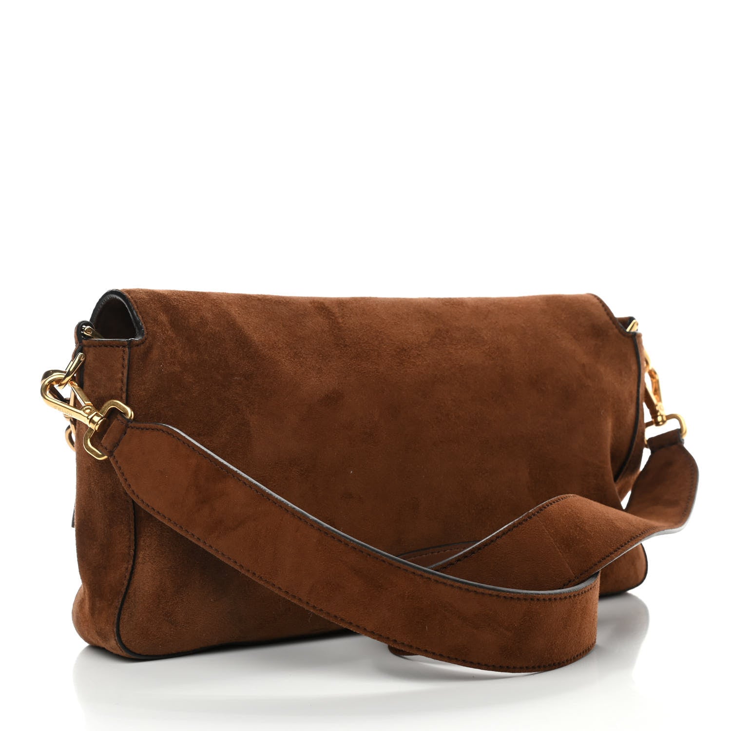 Fendi Chamois Large Baguette Marrone 3 of 10