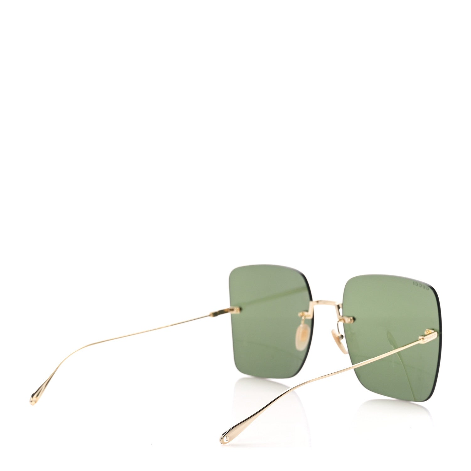 Gucci Acetate Detachable Charm Square Frame Sunglasses GG1147S Green 4 of 9