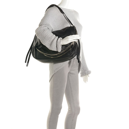 Jimmy Choo Lambskin Biker Large Hobo Black 2 of 10