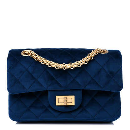 Chanel Velvet Quilted Mini 2.55 Reissue Flap Blue 1 of 10