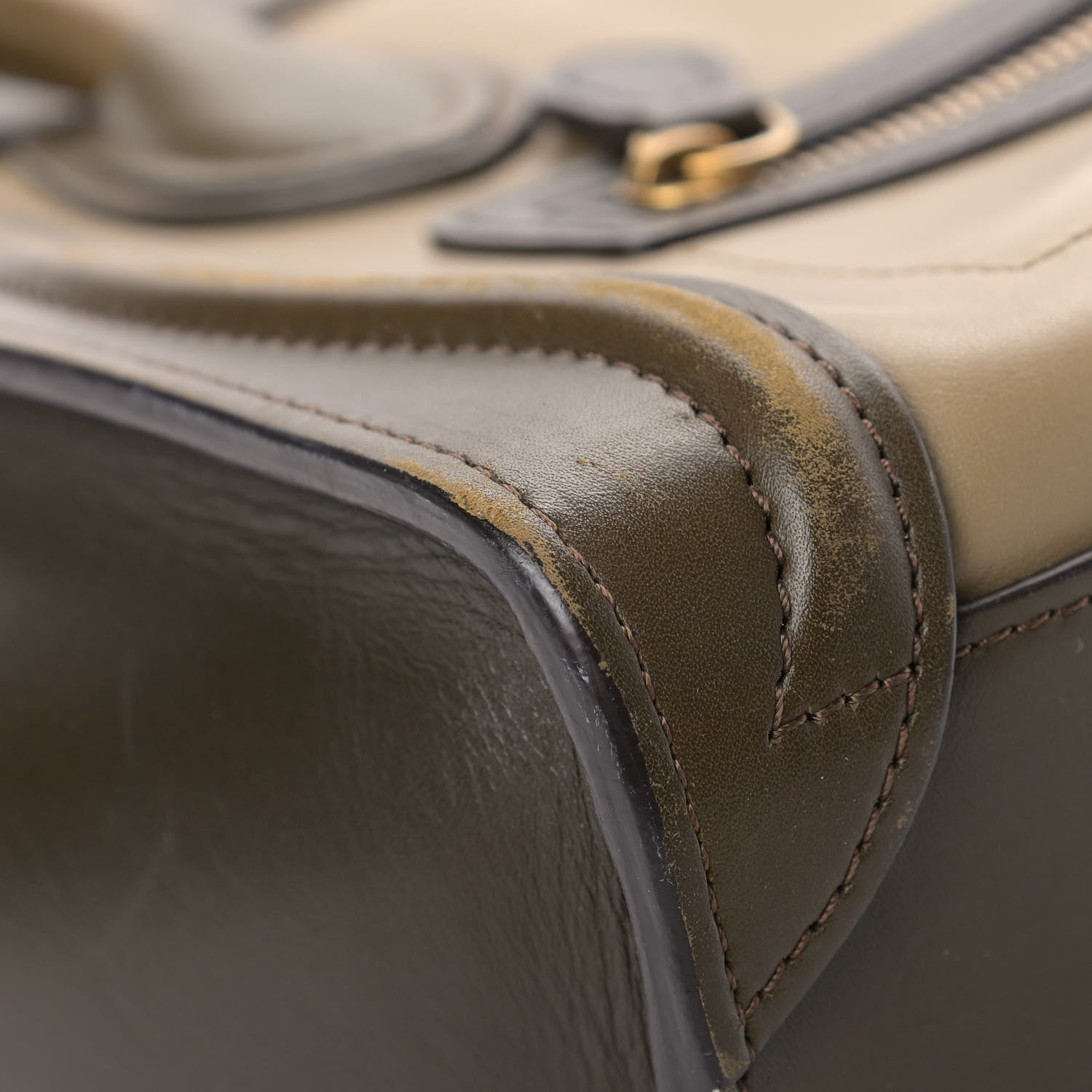 Celine Smooth Calfskin Nano Tri-Color Luggage Khaki 8 of 18