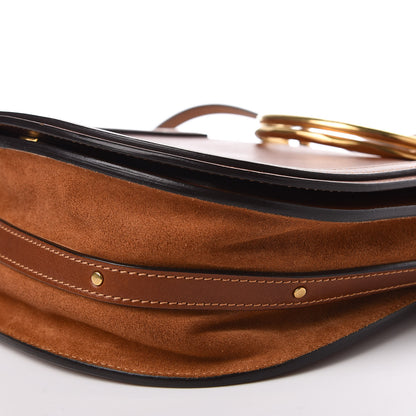 Chloe Calfskin Suede Medium Nile Bracelet Bag Caramel 8 of 14