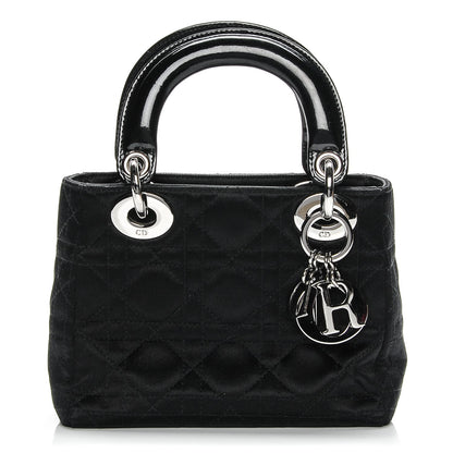 Christian Dior Satin Patent Cannage Mini Lady Dior Black 1 of 7