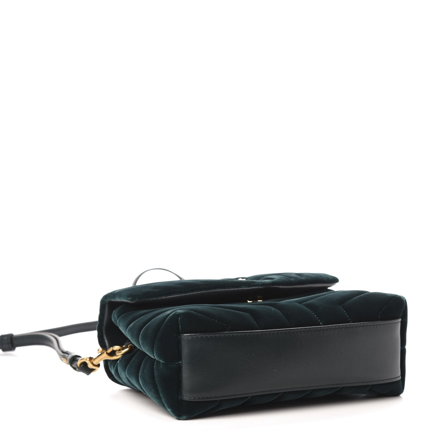 Velvet Y Quilted Monogram Toy Loulou Chain Satchel Malachite