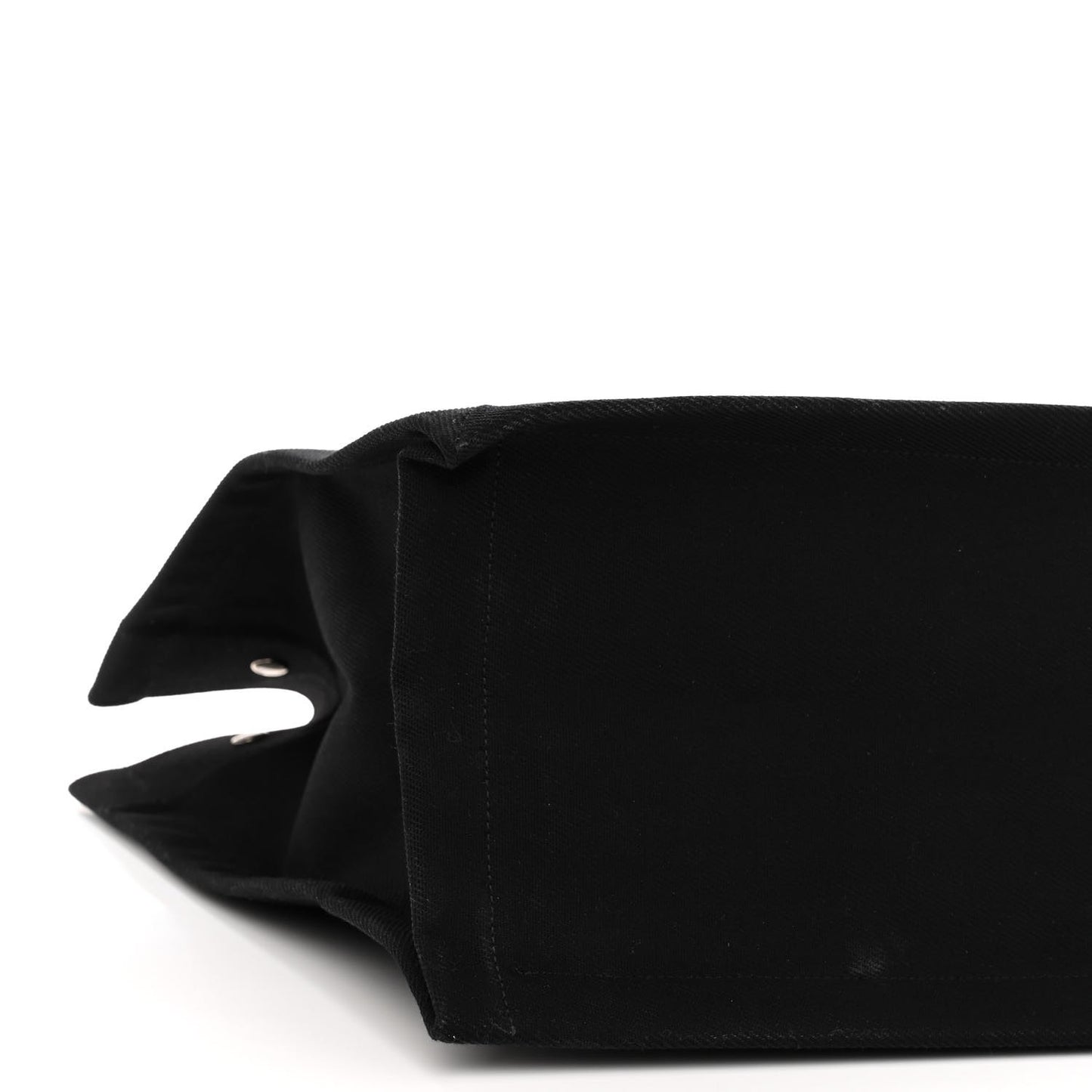 Linen Calfskin Rive Gauche Tote Black