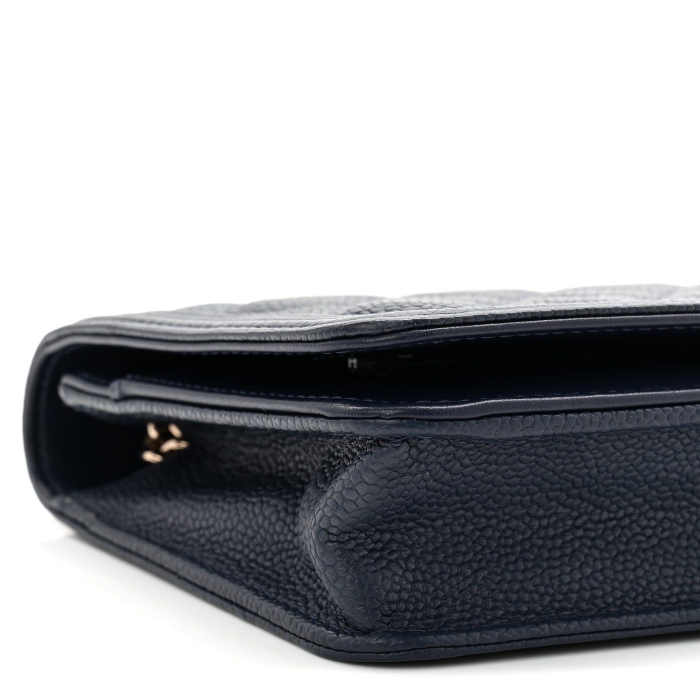 Caviar Quilted Boy Wallet On Chain WOC Navy